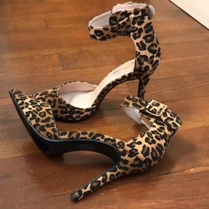 NWOT  Sexy leopard Stilettos/ sandals/heels